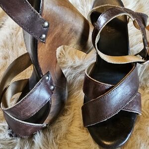 Bed Stu Dark Brown Leather Sandals